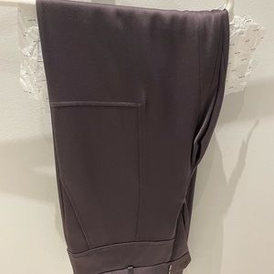 Halston heritage plum satin trousers